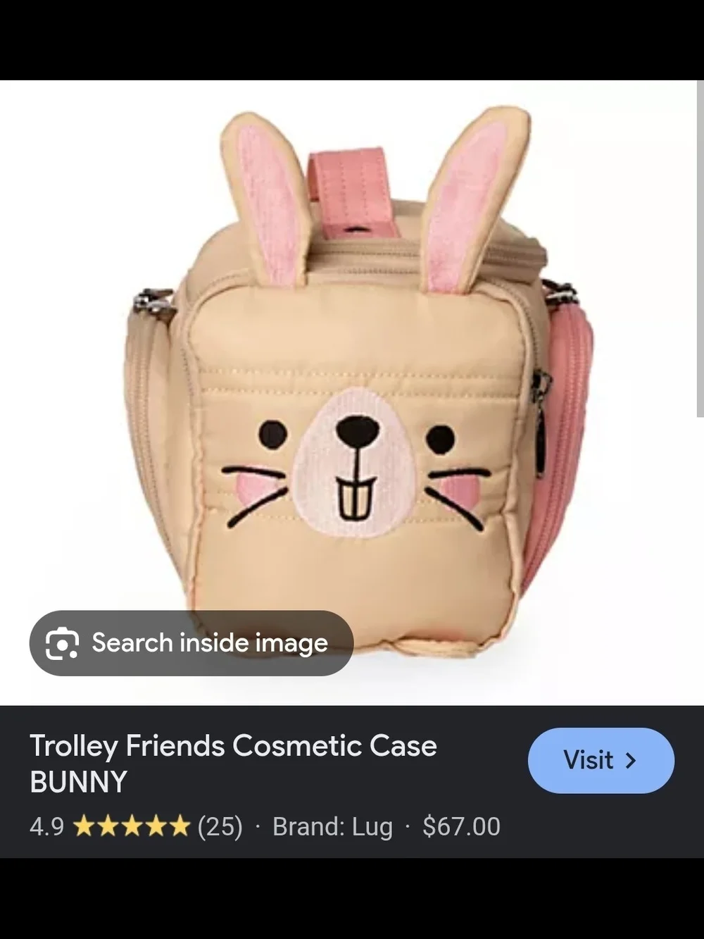 lug life  Bunny Cosmetic Bag nwt